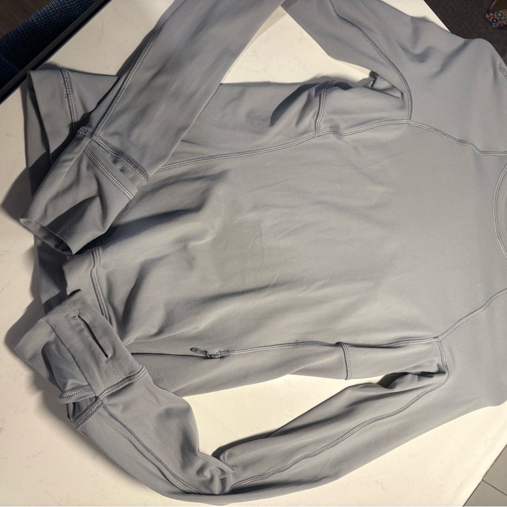 Lululemon Athletica Gray Fitted Polo Sweatshirt